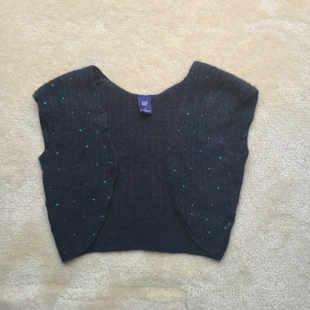 EUC Gap Shrug Sweater Sequin Black Size Small